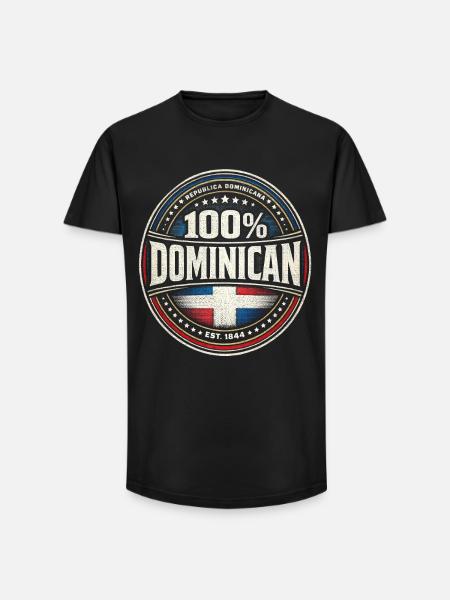 Dominican - Long Fit Men's T-Shirt - black
