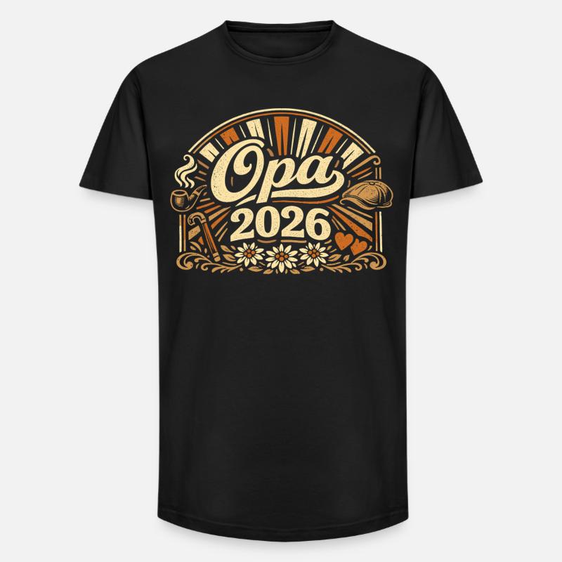 Opa 2026 Loading Geschenk  - Long Fit Männer T-Shirt - Schwarz
