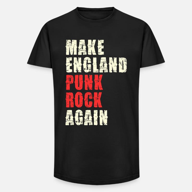 Make England Punk Rock Again - Long Fit Männer T-Shirt - Schwarz