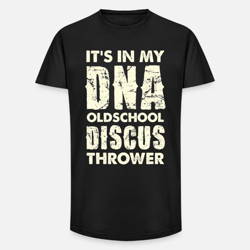 DNA Oldschool Diskuswerfer - Long Fit Männer T-Shirt - Schwarz