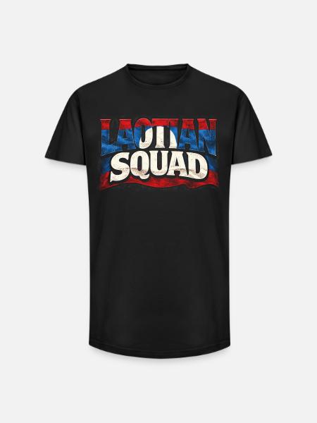 Laos Laotian Root Laotian Squad - Long Fit Men's T-Shirt - black