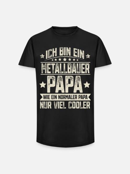Metallbauer Papa - Long Fit Männer T-Shirt - Schwarz