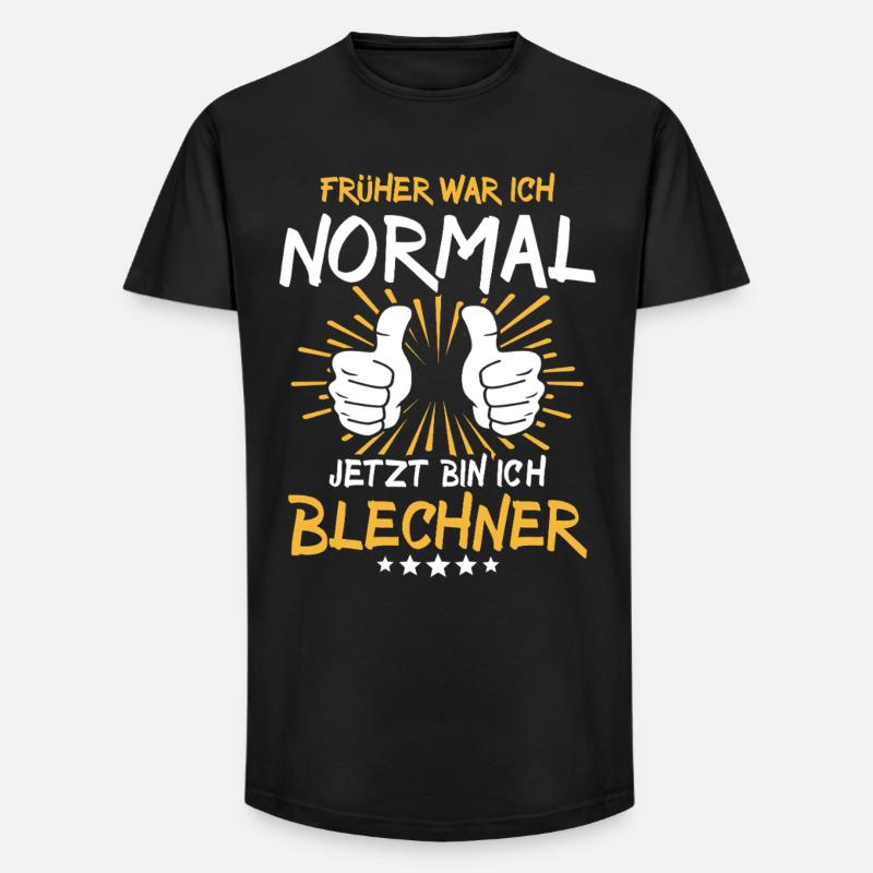 Blechner Spruch - Long Fit Männer T-Shirt - Schwarz