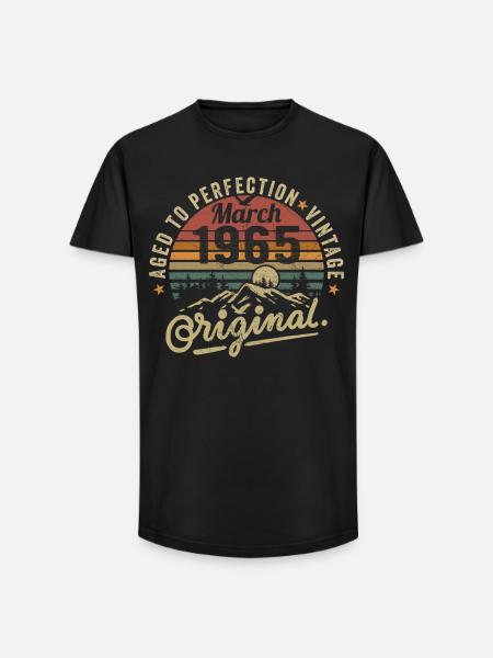 March 1965 - Long Fit Men's T-Shirt - black