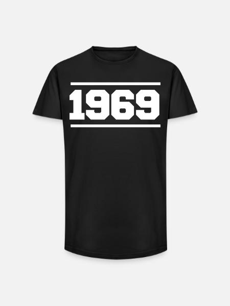 1969 Cadeau rétro 1969 - T-shirt coupe longue homme - noir