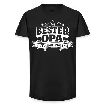 Best Grandpa Full-Time Professional - Long Fit Men's T-Shirt - black - Front - AI Model Male 185 light (185cm)