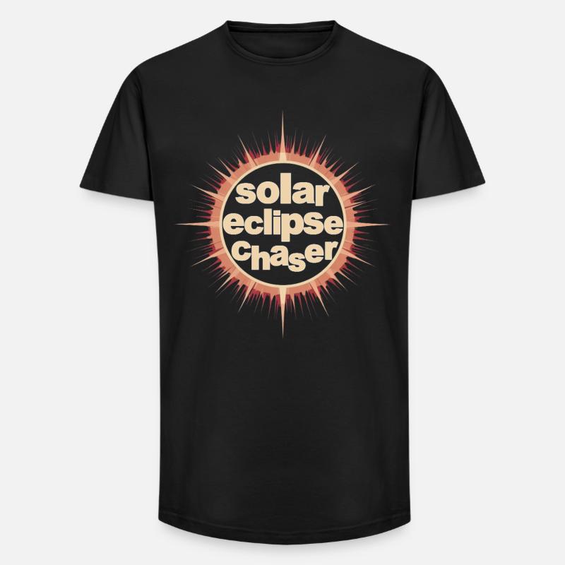 Solar eclipse chaser - Long Fit Männer T-Shirt - Schwarz