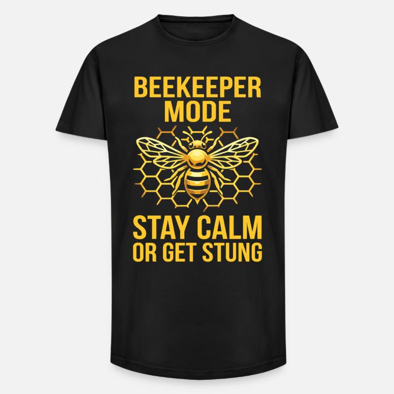 Beekeeper Mode Statement Design - Long Fit Männer T-Shirt - Schwarz