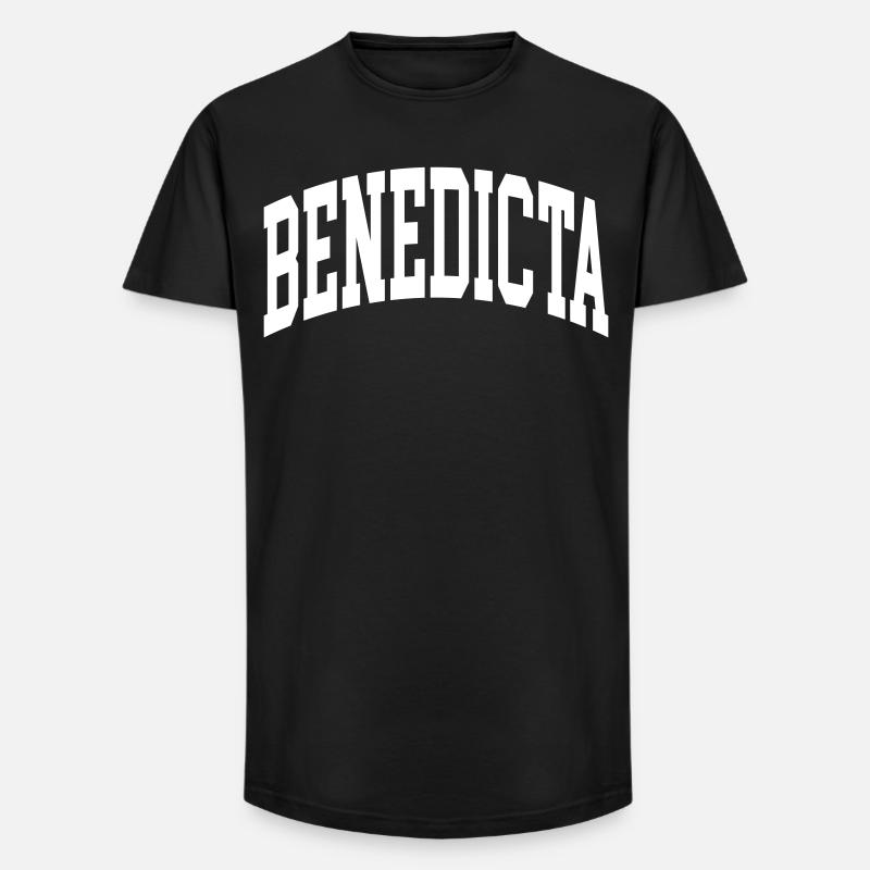 Benedicta - Long Fit Männer T-Shirt - Schwarz