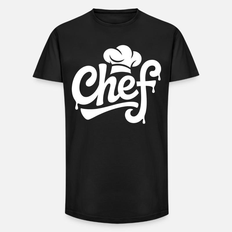 Chef Graffiti Kitchen Logo - Long Fit Men's T-Shirt - black