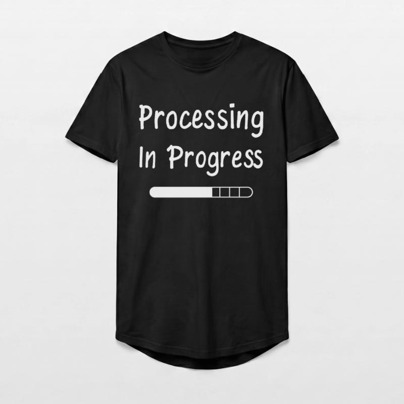 Processing In Progress Loading Bar Statement Long Fit Men's T-Shirt