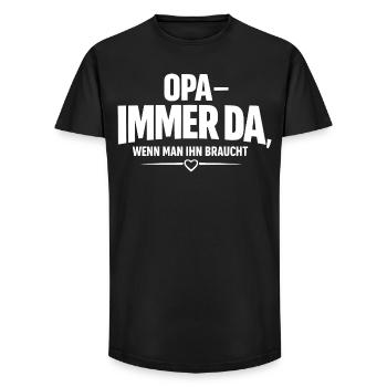 Always there when you need it - Long Fit Men's T-Shirt - black - Front - AI Model Male 185 light (185cm)