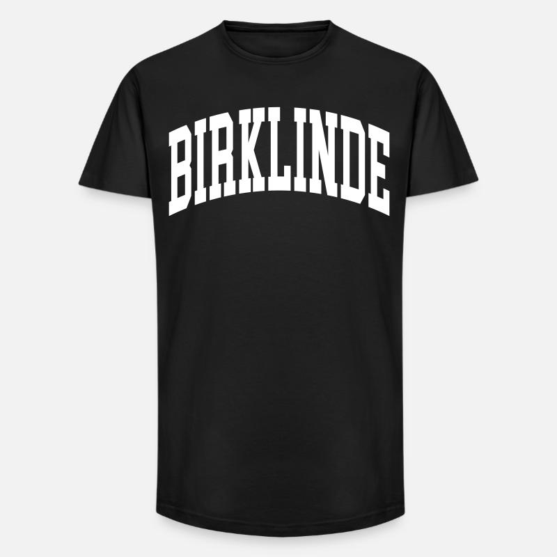 Birklinde - Long Fit Männer T-Shirt - Schwarz