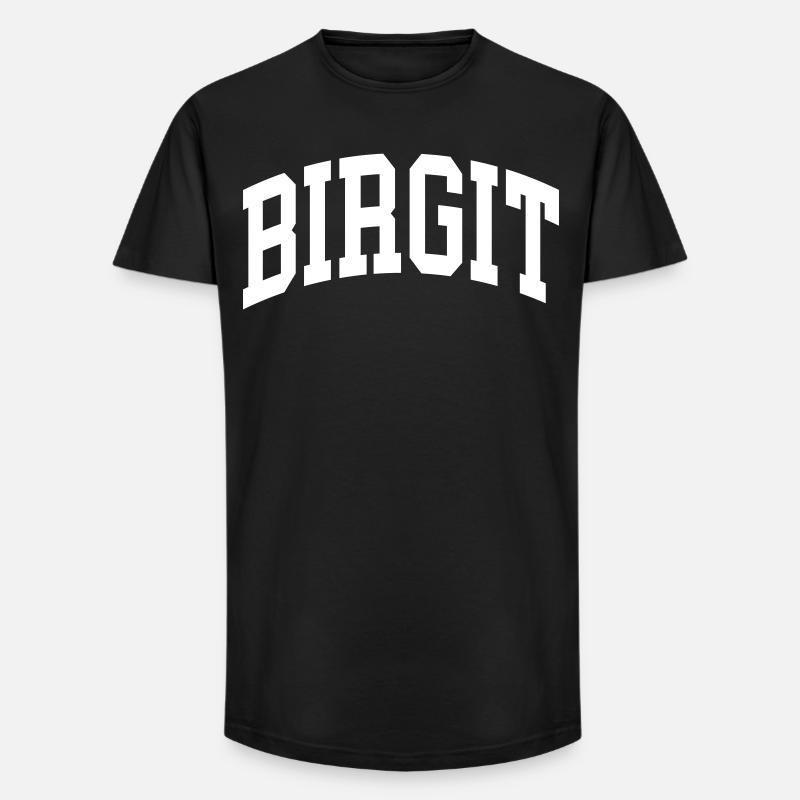 Birgit - Long Fit Männer T-Shirt - Schwarz