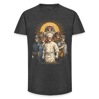 Lucha Libre Luchador - Long Fit Männer T-Shirt - Anthrazit - Vorne - AI Model Male 185 light (185cm)
