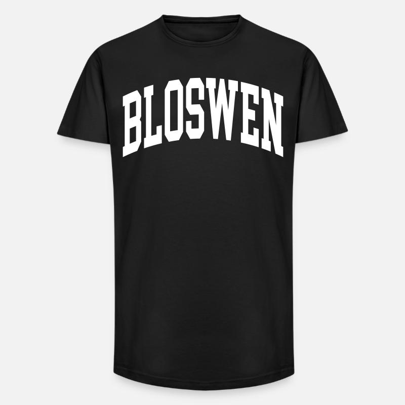 Bloswen - Long Fit Männer T-Shirt - Schwarz
