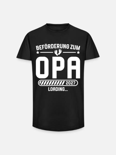 Grandpa-to-be 2027 Promotion Pregnancy - Long Fit Men's T-Shirt - black
