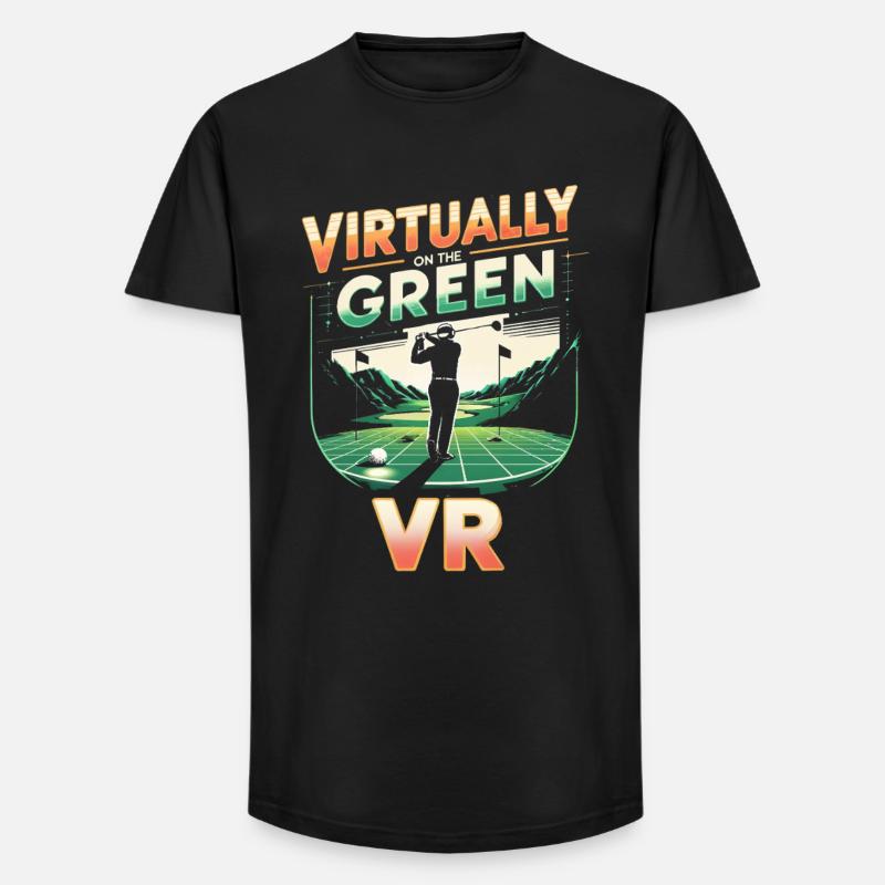 Golfsimulator - Long Fit Männer T-Shirt - Schwarz