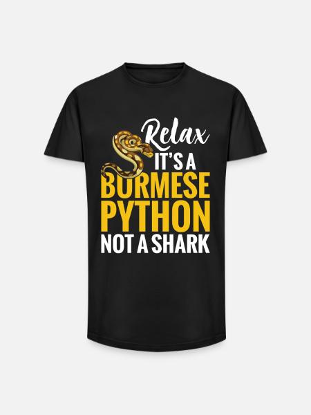  Snake Owner Terrarium Reptile Enclosure Burmese - Long Fit Men's T-Shirt - black