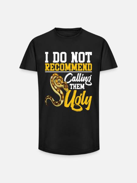 Schlangenliebhaber Reptiliengehege Python Futter Burmeser - Long Fit Männer T-Shirt - Schwarz