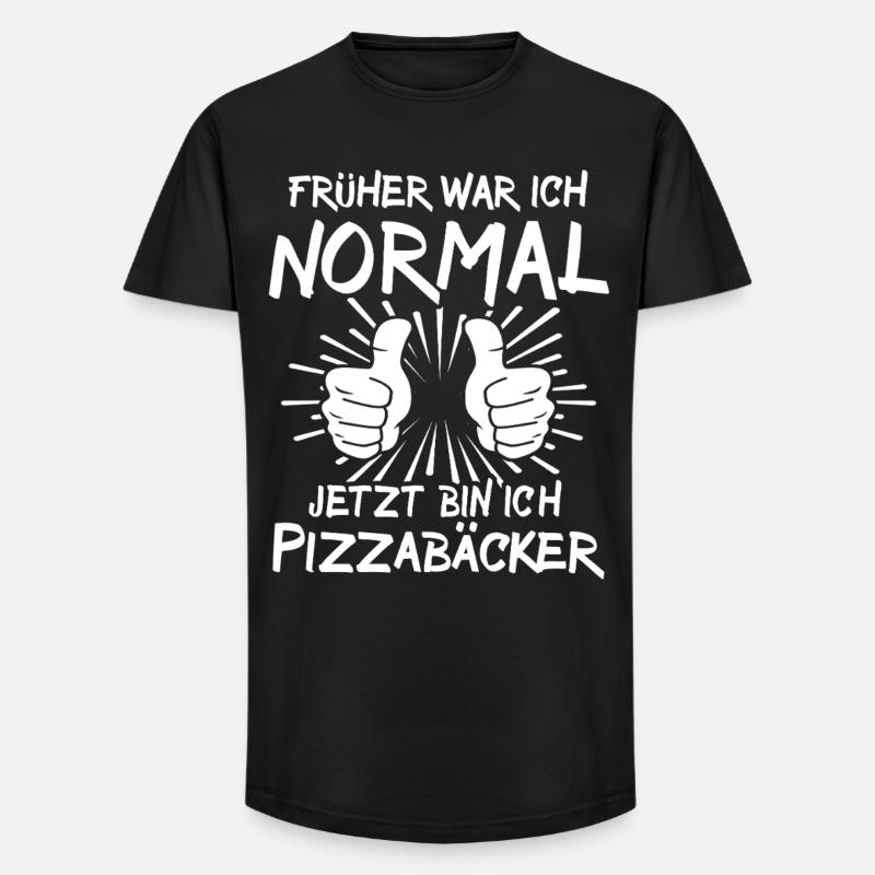 Pizzabäcker - Long Fit Männer T-Shirt - Schwarz
