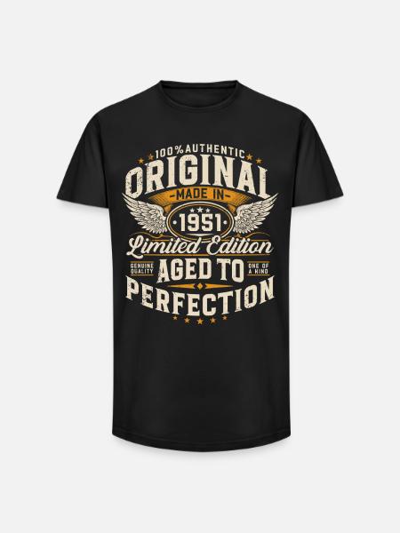 Original retropresent från 1951 års födelsedag - T-shirt herr med lång passform - svart