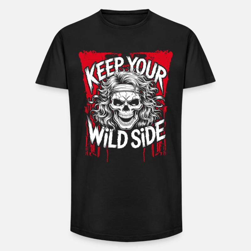 Behalte deine Wilde Seite - Long Fit Männer T-Shirt - Schwarz