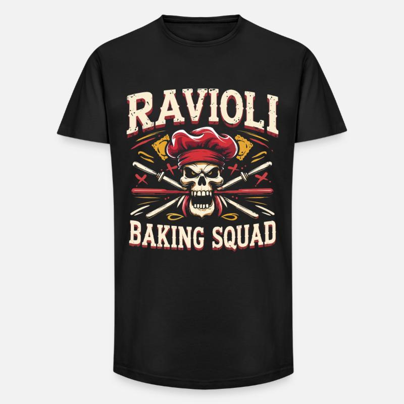Ravioli Baking Squad - Long Fit Männer T-Shirt - Schwarz