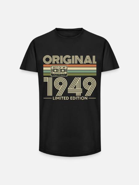 Original 1949 Limited Edition Retro - Long Fit Men's T-Shirt - black