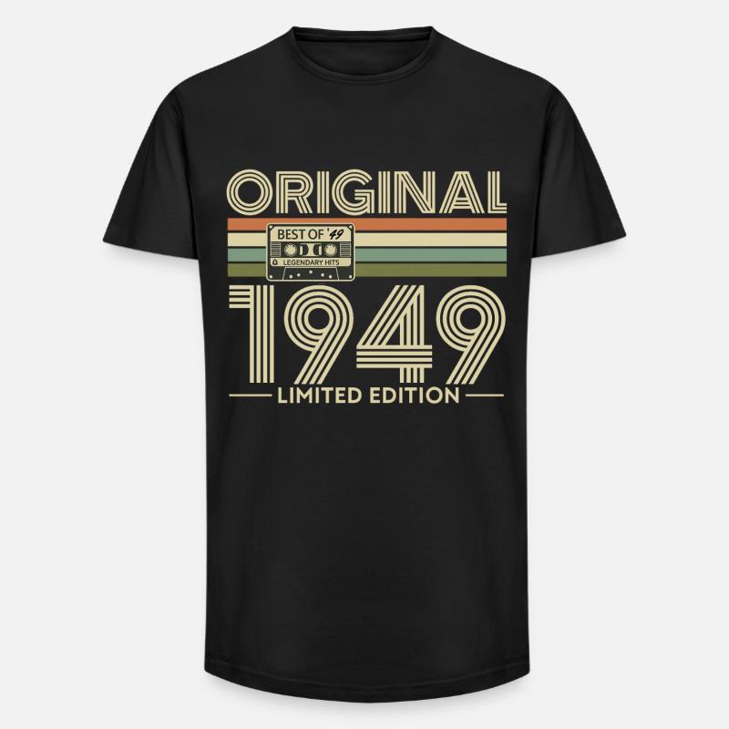 Original 1949 Limited Edition Retro - Long Fit Männer T-Shirt - Schwarz