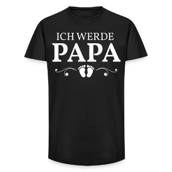 Ich werde Papa – Stolzer werdender Vater - Long Fit Männer T-Shirt - Schwarz - Vorne - AI Model Male 185 light (185cm)