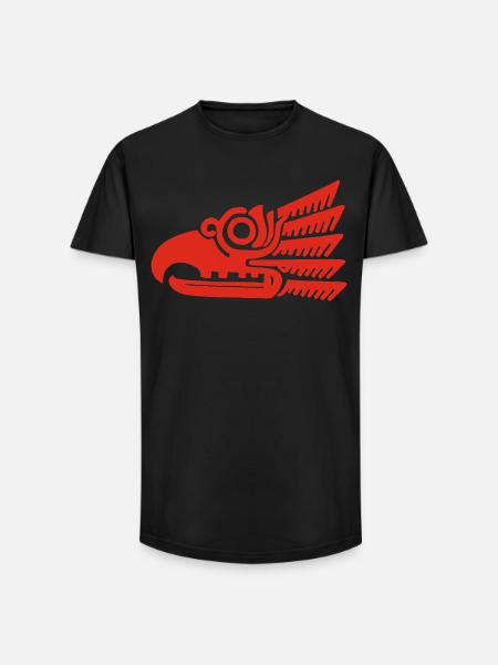 Roter Stammesvogelkopf - Long Fit Männer T-Shirt - Schwarz