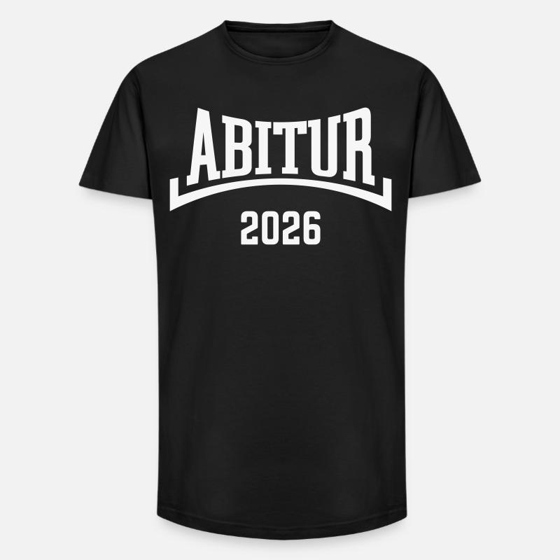 Abitur 2026 (Abiturient / Abi 26 / Konkav / W) - T-skjorte herre med lang passform - svart