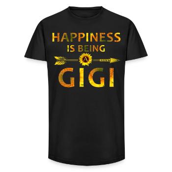 Happiness Is Being a Gigi Sunflower - Long Fit Men's T-Shirt - black - Front - AI Model Male 185 light (185cm)