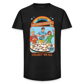 Rip The Pack Get Ready To Reveal Collect Em All - Long Fit Men's T-Shirt - black - Front - AI Model Male 185 light (185cm)