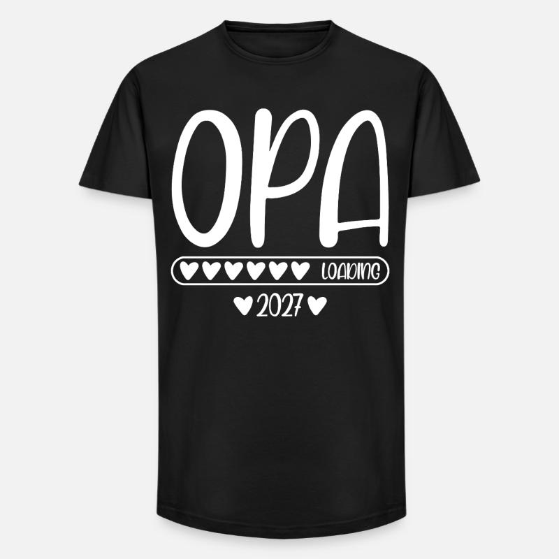 Opa 2027 loading - Long Fit Männer T-Shirt - Schwarz