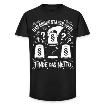 The Great State Game - Long Fit Men's T-Shirt - black - Front - AI Model Male 185 light (185cm)