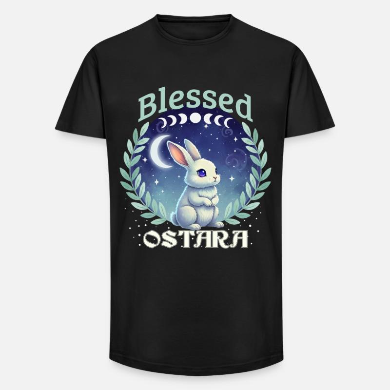 Ostara Happy Easter Pagan Spring - Long Fit Men's T-Shirt - black