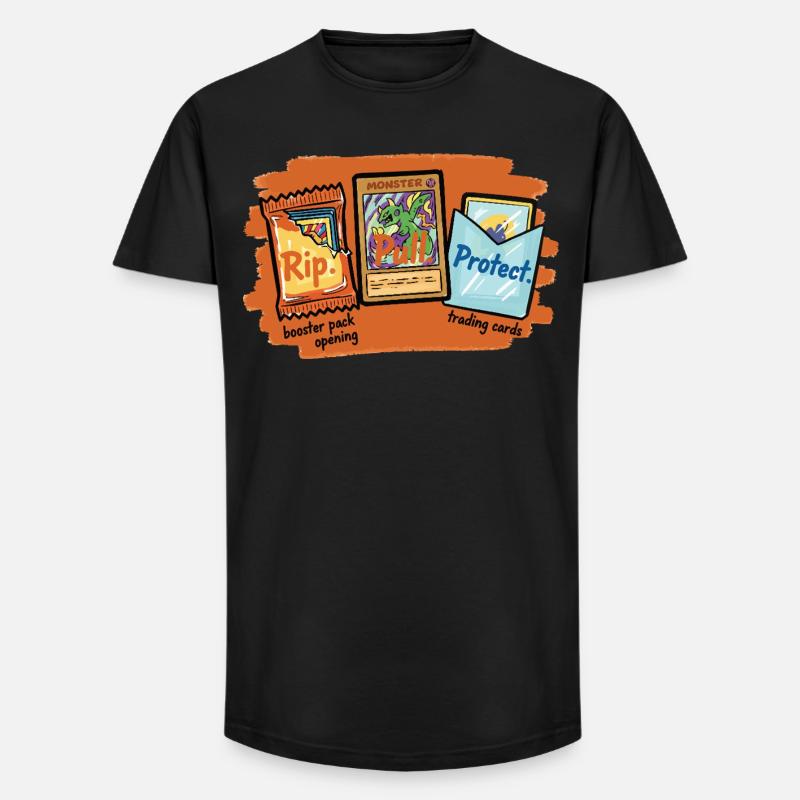 Rip Pull Protect Sammelkarten-Boosterpack-Öffnung - Long Fit Männer T-Shirt - Schwarz