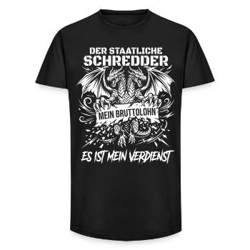 The State Dragon Shredder - Long Fit Men's T-Shirt - black - Front - AI Model Male 185 light (185cm)
