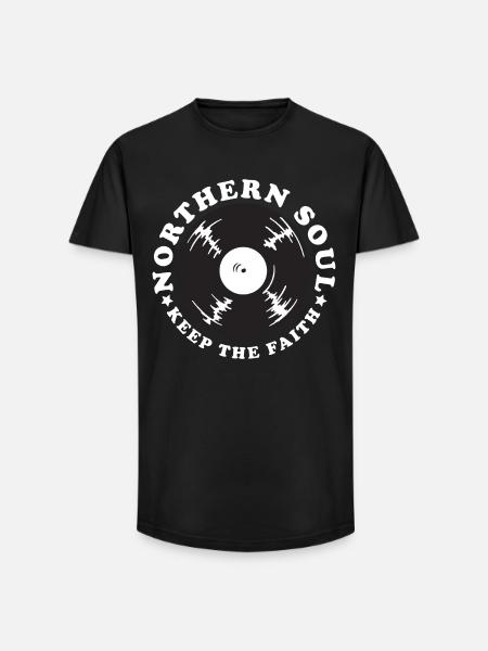 Northern Soul Vintage - Long Fit Men's T-Shirt - black