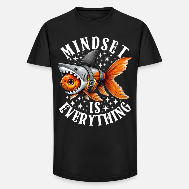 Mindset Is Everything Motivational Inspirational - Long Fit Männer T-Shirt - Schwarz