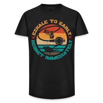 Taucher Sporttauchen Tauchen - Long Fit Männer T-Shirt - Schwarz - Vorne - AI Model Male 185 light (185cm)