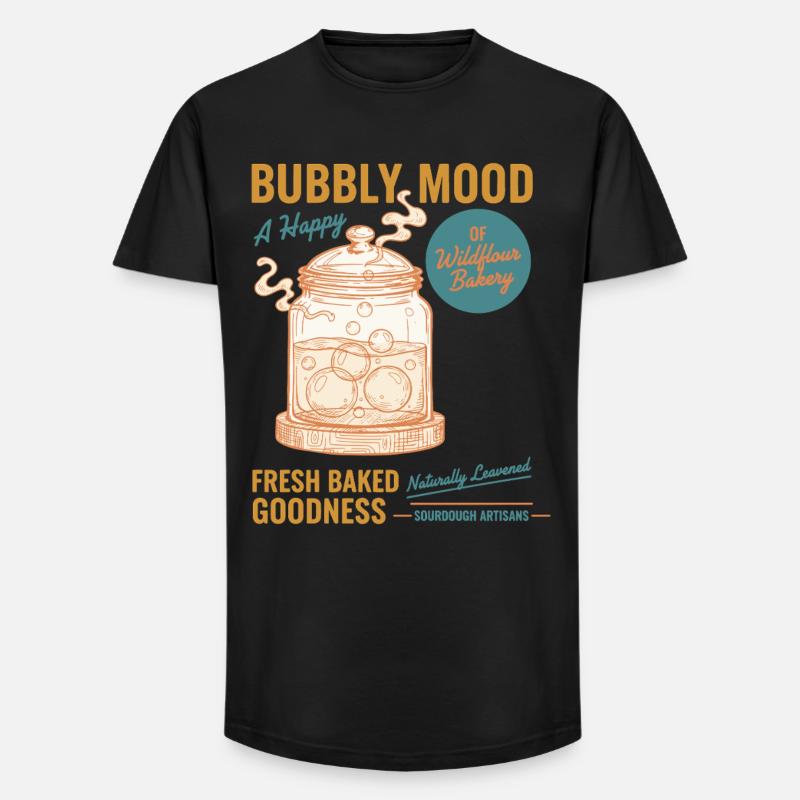 Sourdough Bread Baking Baker Sourdough Starter - Long Fit Men's T-Shirt - black