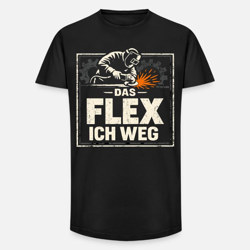 Schweißer Das Flex Ich Weg Geschenk - Long Fit Männer T-Shirt - Schwarz