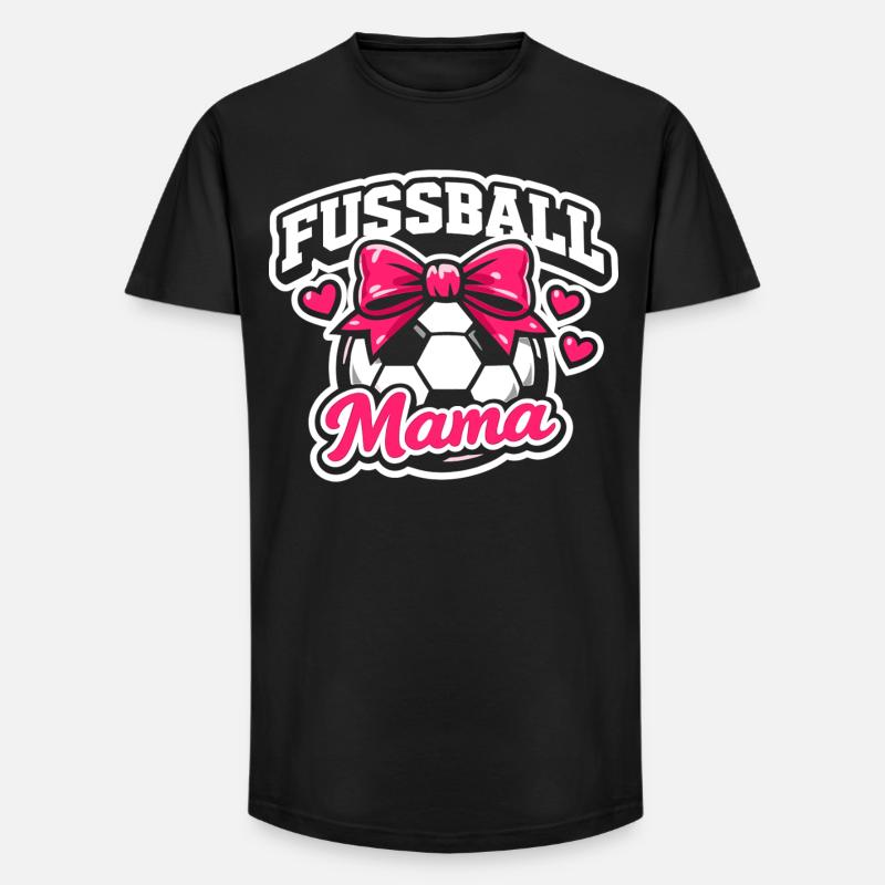 Fußball Mama Stolze Mutter Geschenk - Long Fit Männer T-Shirt - Schwarz