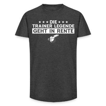 Fußballtrainer Legende in Rente Ruhestand Geschenk - Long Fit Männer T-Shirt - Anthrazit - Vorne - AI Model Male 185 light (185cm)