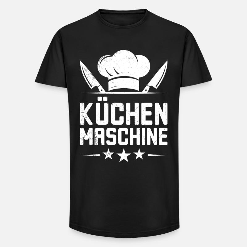 Chef's Clothes KITCHEN MACHINE Fun - Long Fit Men's T-Shirt - black
