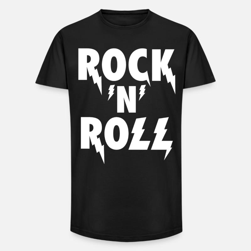 Rock'N'Roll Blitz-Emblem - Long Fit Männer T-Shirt - Schwarz