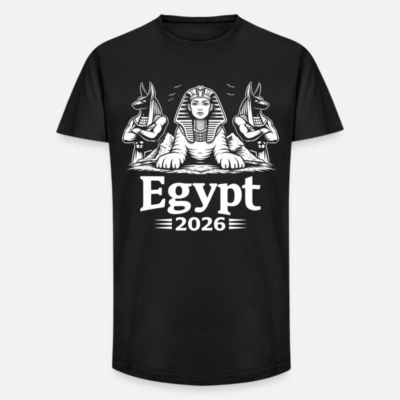 Sphinx Kleopatra Anubis Egypt 2026 Mystik - Long Fit Männer T-Shirt - Schwarz